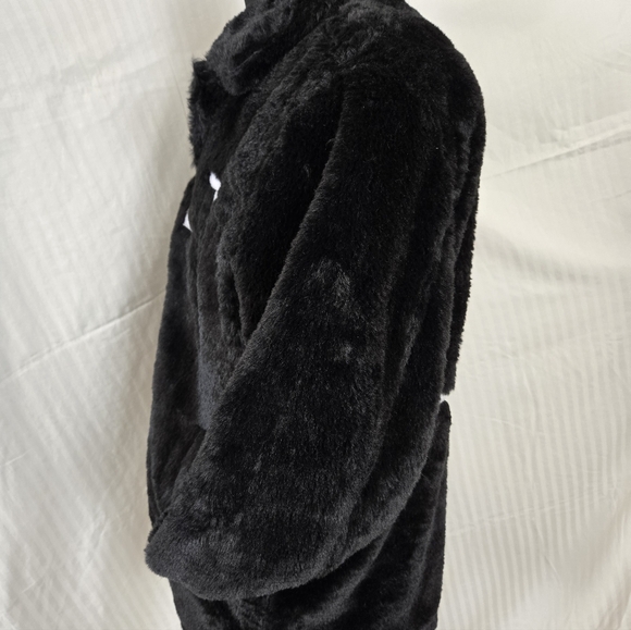 Black Faux Fur Jacket for Men - Picture 4 of 11